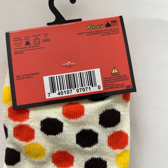 Reese’s Pieces Socks Fits Men’s Shoe Size 6-12 - Picture 2 of 4